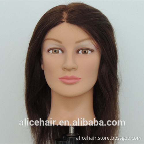 100% human hair training mannequin head for beauty school